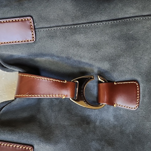 Dooney & Bourke Hunter Green Suede and Leather tote - Picture 3 of 16